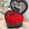 Herzförmige Rosen-Geschenkbox
