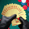 Neue Pokerspielkarten aus 24-karätigem Gold aus Kunststoff